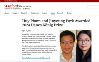 Nhà toán học Việt Nam được hội toán học tại Mỹ ghi nhận 'khởi đầu xuất sắc'