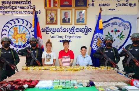 Campuchia thu giữ hơn 3 tấn ma túy trong 4 tháng đầu năm nay
