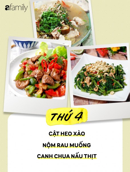 Thực đơn tuần hấp dẫn đúng chuẩn ngày hè không thể bỏ qua