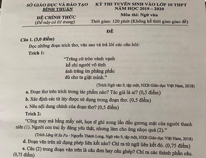 Câu đơn hay ghép trong đề văn lớp 10?: Chuyên gia ngôn ngữ cũng tranh cãi 