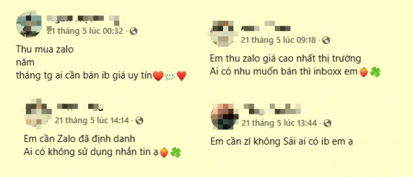Bán tài khoản Zalo của mình để kiếm tiền: Hành vi hết sức nguy hiểm Bán tài khoản Zalo của mình để kiếm tiền: Hành vi hết sức nguy hiểm