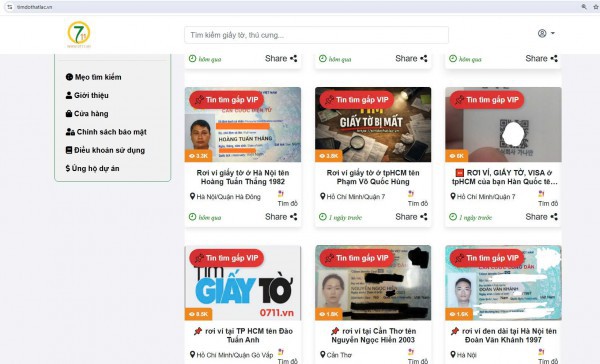 Bị mất đồ, thất lạc giấy tờ... thử liên hệ nền tảng này để được hỗ trợ