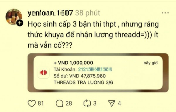 Mạng xã hội Threads trả lương cho người dùng? Mạng xã hội Threads trả lương cho người dùng?