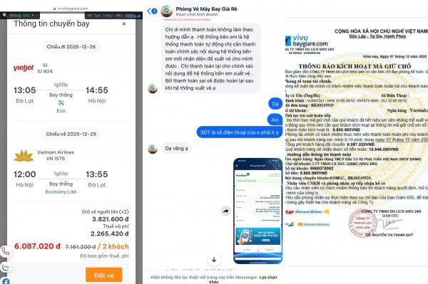 Mua vé máy bay tết qua đại lý, web 