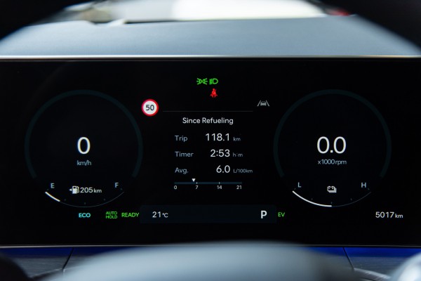 Ảnh thực tế SantaFe Hybrid và quãng đường đi được hơn 1.100km