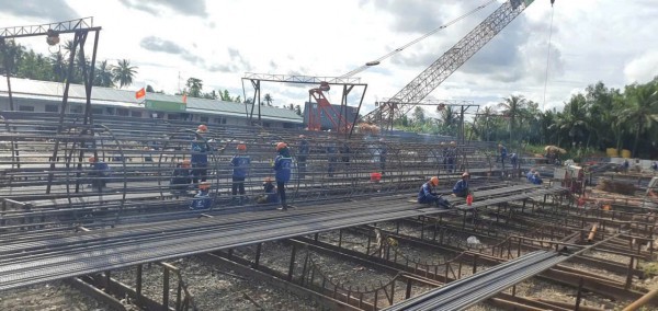 Hình hài cầu Đại Ngãi 1 nối Cần Thơ và Vĩnh Long sau 1 năm khởi công