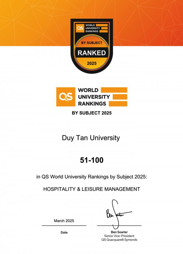 Ngành Du lịch của ĐH Duy Tân tiếp tục đạt UN Tourism TedQual trong đợt tái kiểm định