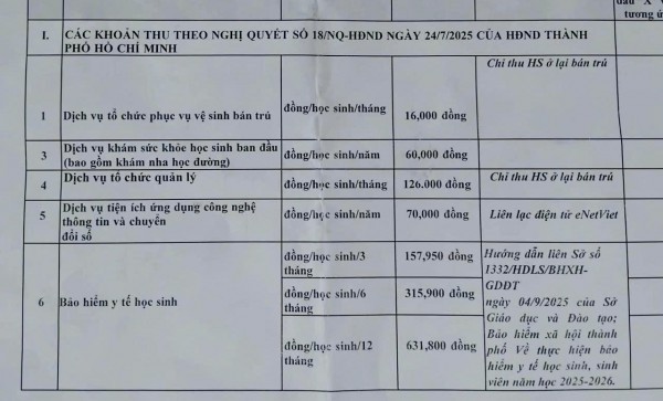 Phụ huynh nhiều trường tại TP.HCM ngỡ ngàng với các khoản thu đầu năm học, vì sao?