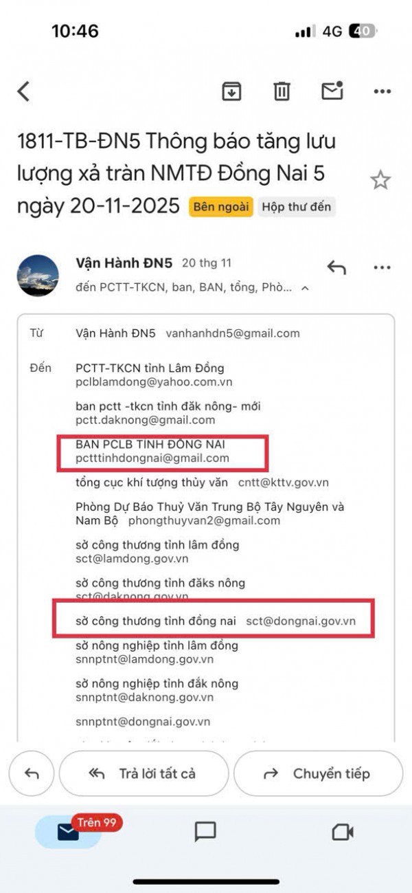 Thủy điện Đồng Nai 5 phản hồi khi xã nói 