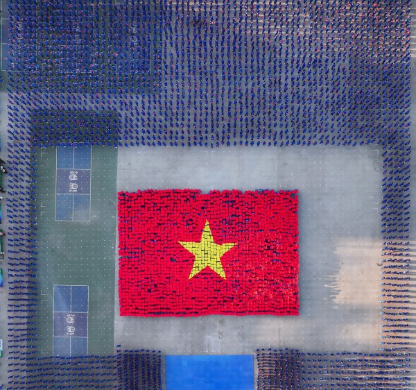 60.000 học sinh đồng diễn võ nhạc Vovinam lập ‘kỷ lục kép’ Việt Nam và thế giới