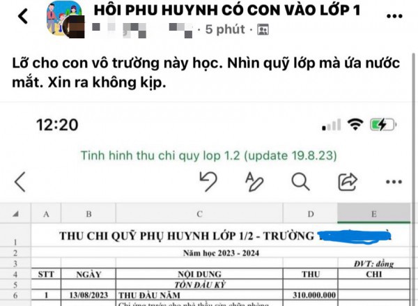 Bận lòng với quỹ phụ huynh