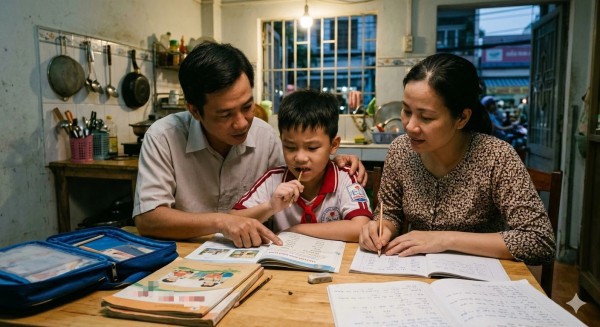 Cấm dạy thêm tiểu học: Con học yếu, phụ huynh phải làm sao?