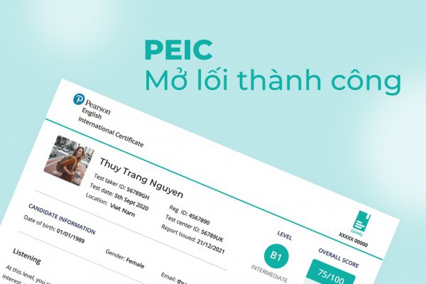 Chứng chỉ tiếng Anh quốc tế PEIC có thêm hình thức thi trên máy tính