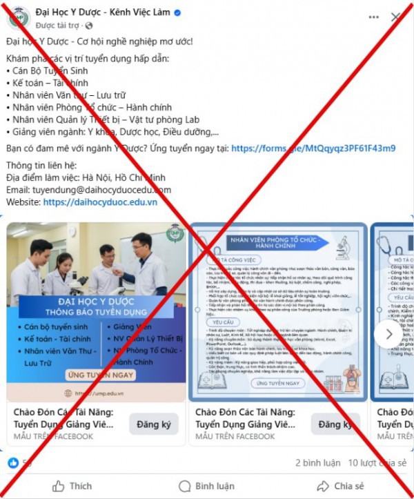 Lan rộng chiêu lừa đảo giả mạo tuyển dụng của trường đại học