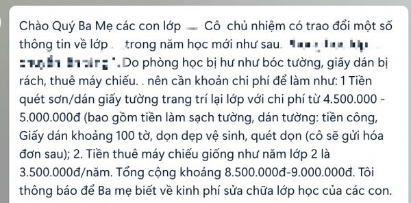 Mỗi phụ huynh đóng quỹ lớp 10 triệu đồng: ‘Nóng’ các khoản thu ngay đầu năm học