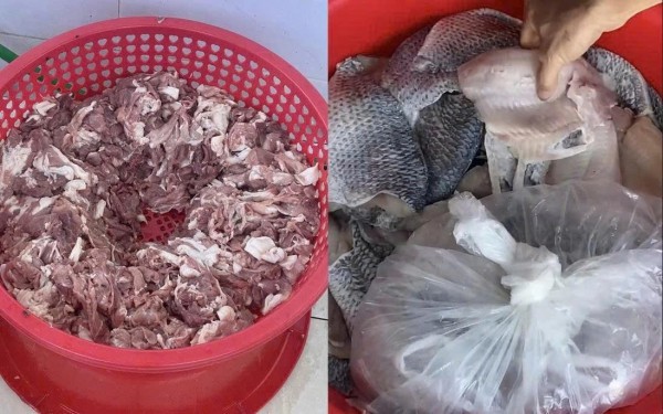 Thịt cá bốc mùi, chảo dầu  Thịt cá bốc mùi, chảo dầu