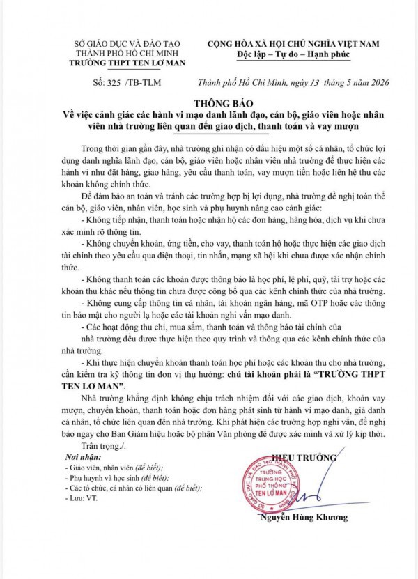 Trường học liên tục cảnh báo hành vi lừa đảo học sinh, phụ huynh