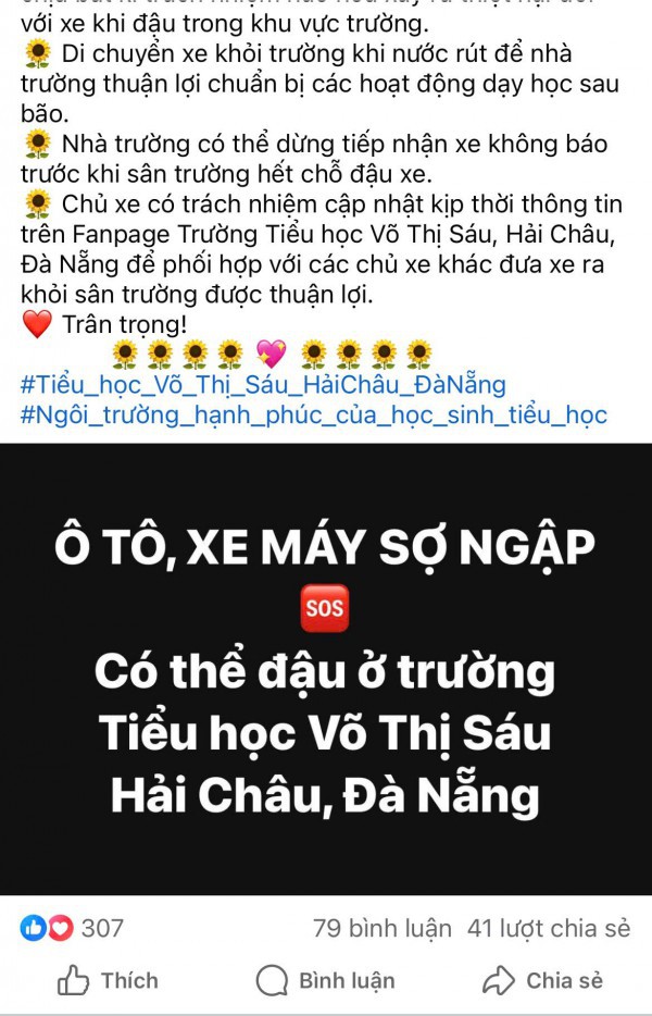 Trường học mở cửa cho dân đưa xe tránh ngập, trú bão Fengshen miễn phí