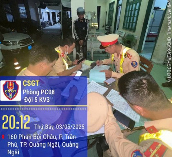 CSGT Quảng Ngãi đảm bảo ATGT dịp lễ, xử lý vi phạm hơn 3,7 tỷ đồng