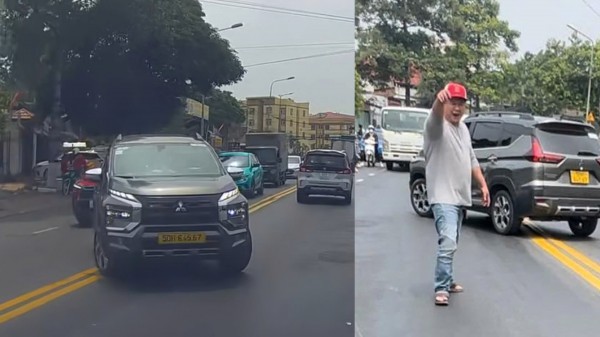 Lái ô tô quay đầu ẩu, tài xế còn hùng hổ chửi bới người khác