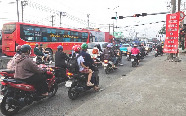 Điều chỉnh giờ mở giao lộ Lê Đức Anh - Liên Khu 4-5: Hết chạy ngược chiều