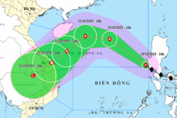 Bão Fengshen mạnh lên cấp 9 đã vào Biển Đông và đi rất nhanh