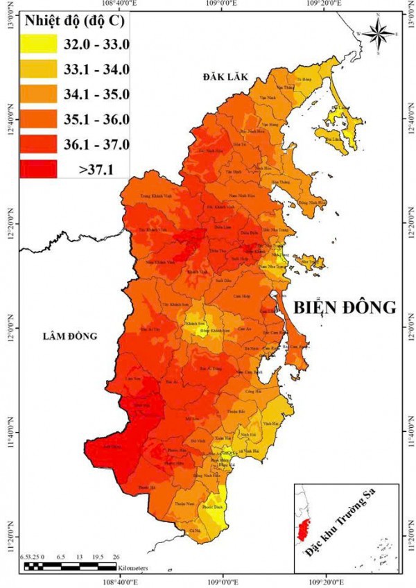 Nắng nóng tại Khánh Hòa, có nơi gần 39 độ C