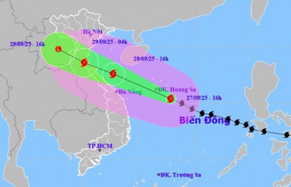 Tâm bão số 10 dự báo đổ bộ Hà Tĩnh - bắc Quảng Trị