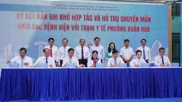 Trạm y tế phường Xuân Hòa hợp tác 6 bệnh viện lớn ở TP.HCM