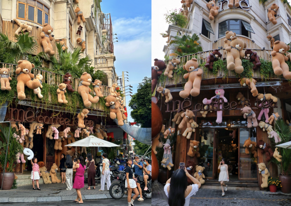 Chi nửa tỉ trang trí gấu bông, quán cà phê TP.HCM thành điểm check-in 