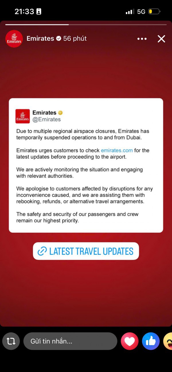 Nhiều khách Việt kẹt ở Dubai, Doha do sân bay bất ngờ đóng cửa