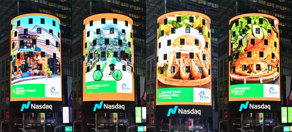 Xích lô, phố cổ, bánh xèo… Việt Nam xuất hiện ở Mỹ trên Quảng trường Thời Đại