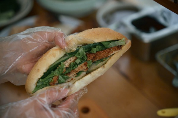 Xe bánh mì chay 