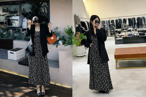 Blazer phối váy hoa nhí “gây sốt” mùa xuân 2026