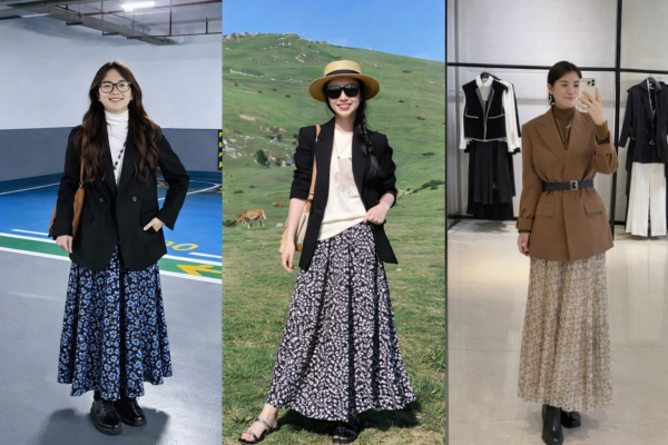 Blazer phối váy hoa nhí “gây sốt” mùa xuân 2026