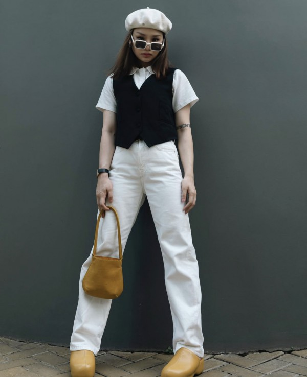 "Em xinh" Miu Lê biến hóa đa phong cách với trang phục trắng đen