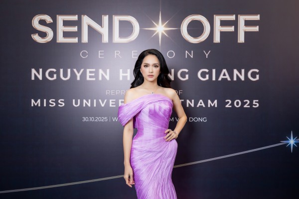 Hồ Ngọc Hà, Kỳ Duyên tiễn Hương Giang lên đường dự thi Miss Universe 2025
