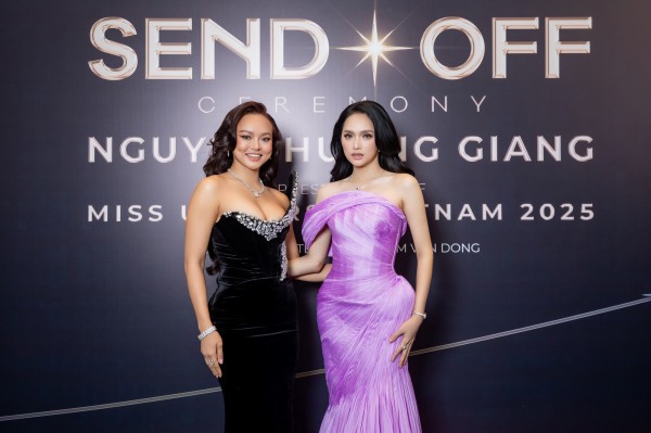 Hồ Ngọc Hà, Kỳ Duyên tiễn Hương Giang lên đường dự thi Miss Universe 2025