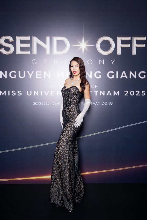 Hồ Ngọc Hà, Kỳ Duyên tiễn Hương Giang lên đường dự thi Miss Universe 2025