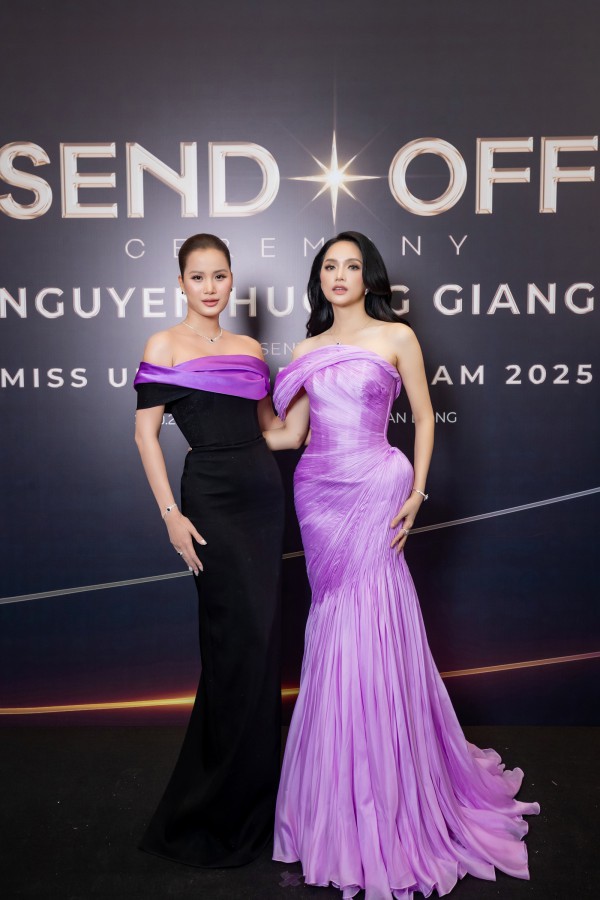 Hồ Ngọc Hà, Kỳ Duyên tiễn Hương Giang lên đường dự thi Miss Universe 2025