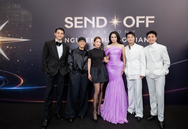 Hồ Ngọc Hà, Kỳ Duyên tiễn Hương Giang lên đường dự thi Miss Universe 2025