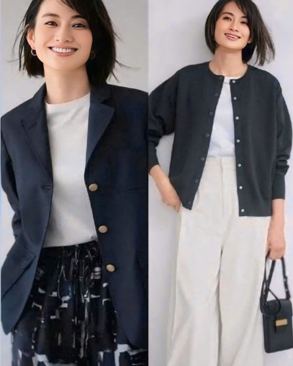 Học phụ nữ Nhật phối đồ tinh tế, trẻ trung sau tuổi 40