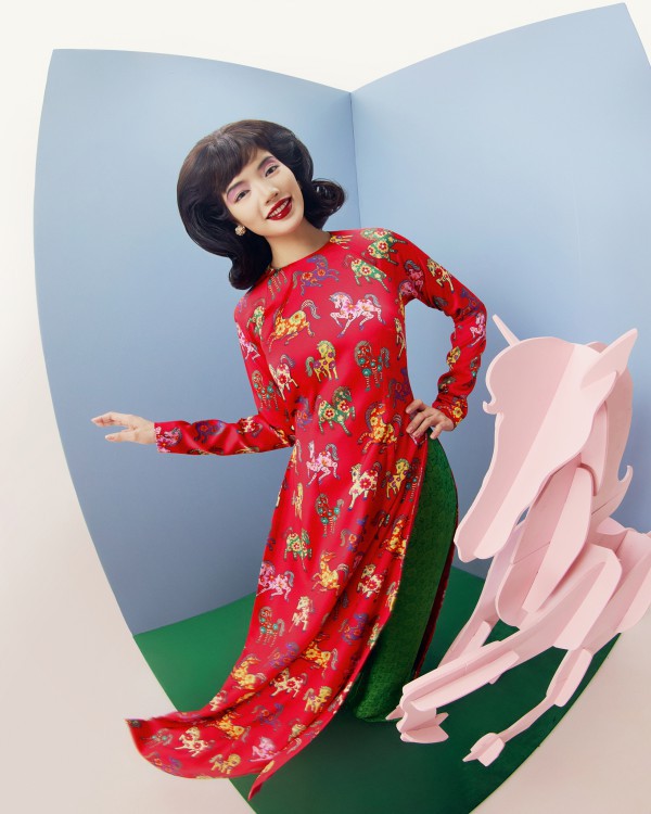 NTK Thủy Nguyễn và hành trình làm mới áo dài tết bằng ngôn ngữ nghệ thuật