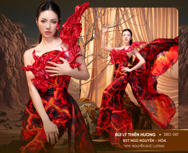 Thí sinh Hoa hậu Trái đất Việt Nam diện trang phục từ giấy báo, chai nhựa...