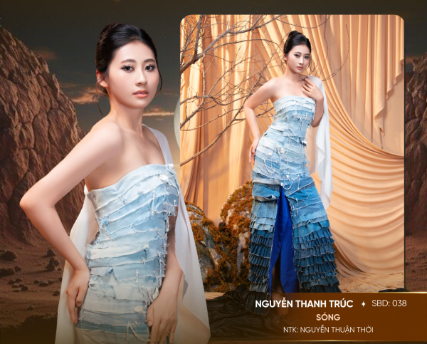 Thí sinh Hoa hậu Trái đất Việt Nam diện trang phục từ giấy báo, chai nhựa...