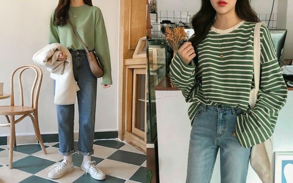 Trang phục màu xanh lá tôn làn da cho phụ nữ châu Á