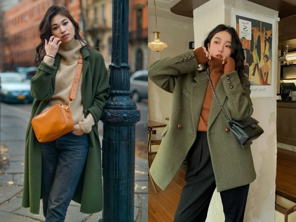 Trang phục màu xanh lá tôn làn da cho phụ nữ châu Á