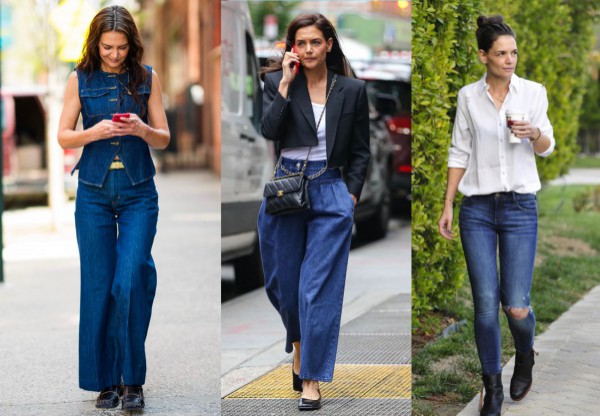 Tủ quần jeans mặc cả tháng không trùng, có chiếc giá gần 60 triệu đồng của Katie Holmes