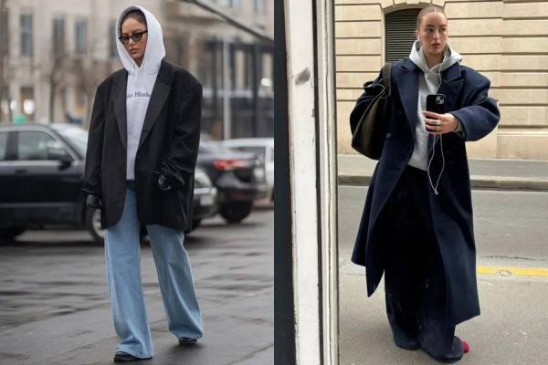 Áo hoodie và áo khoác dài là công thức được ưa chuộng nhất mùa lạnh
