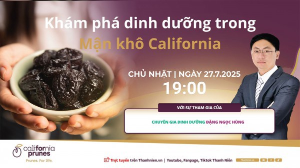 Tọa đàm trực tuyến: Khám phá dinh dưỡng trong Mận khô California